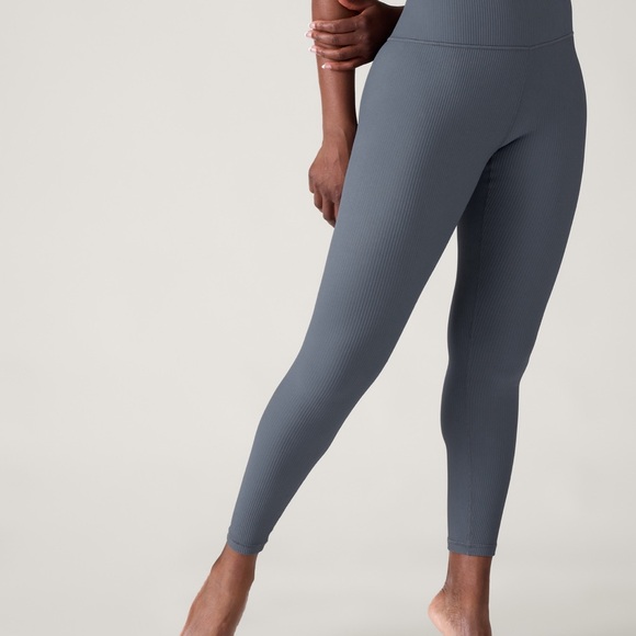Athleta Pants - ATHLETA 🩶💙 Elation High Rise Ribbed Tight